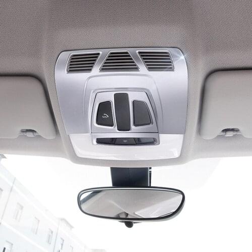 For BMW X1 X2 2016 2017 2018 Accessories Car Front Read Light Lamp Button Switch Cover Trim Stainless Steel Car Styling