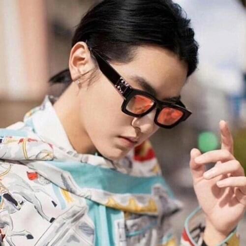 AOZE 2020 modern fashion designer square style vintage gradient sunglasses cool unique hot brand sunglasses oculos feminino