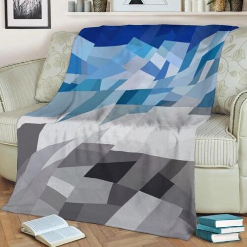 Abstract Geometric Pattern 3D Printed Velvet Plush Throw Fleece Blanket Bedspread Sherpa Blanket Home Decora