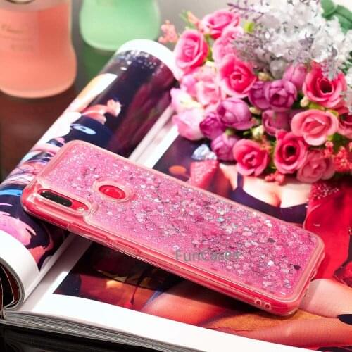 Dynamic Glitter Flowing Liquid Case For Xiaomi Redmi Note 7 Case Quicksand Back Cover Phone Cases Redmi Note 7 stitch Coque Etui