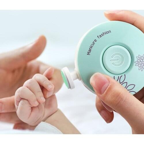 24BE Infant Nail Care Safe Nail Clipper Cutter Kids Nail Polisher Manicure Set Baby Electric Nail Trimmer
