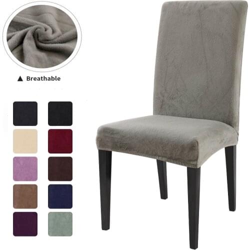Nordic style flannel Elastic anti-dirty chair cover spandex for hotel home party wedding banquet 1/2/4/6pcs