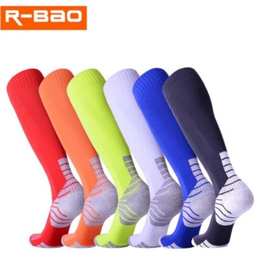 Soccer Socks (3 pairs/lot) R-BAO/RB6609/RB6610 Nylon Football Socks Men Sports Socks Outdoor Hiking Socks
