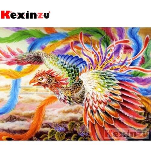 Kexinzu Full Square/Round Drill 5D DIY Diamond Painting "Phoenix wings" Diamond Embroidery Cross Stitch 3D Decor Gift K@9966
