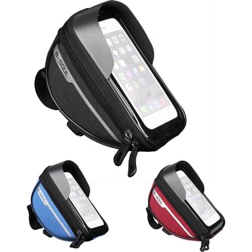 Bike Phone Bag Bicycle Handlebar Bags Waterproof Phone Holder Cycling Pouch With 7-inch Touch Screen For Cycling Bike Accseeory