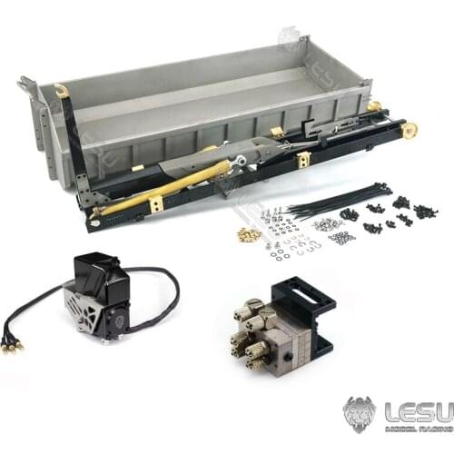 Hydraulic Rod Metal Bucket for LESU 1/14 8*8 Dumper RC Truck Model W/ Valve Pump Tipper TH02001-SMT3