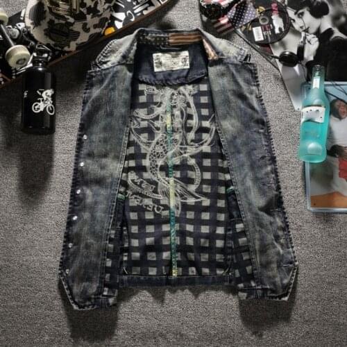 Men Casual Suits Denim Vest Slim Fit Single Breasted Sleeveless Jeans Jacket Plaid Cowboy Embroidery Waistcoat Outerwear Tops