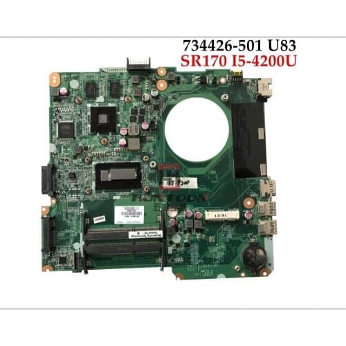 Wholesale 734426-501 for HP Pavilion 14-N Laptop Motherboard DA0U83MB6E0 SR170 I5-4200U HD8670M 2GB Free shipping Fully Tested