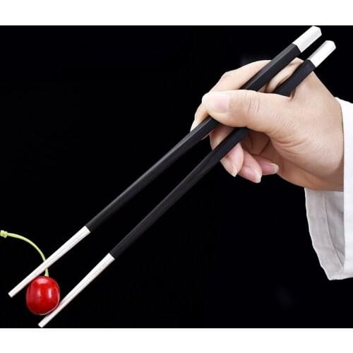 S999 Sterling Silver Tableware Chopsticks Copper Spliced Portable Chop Sticks