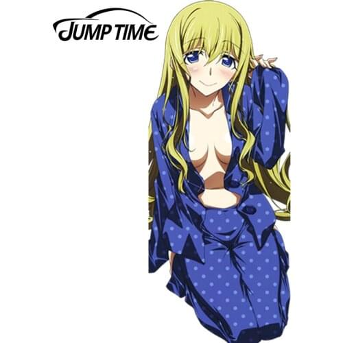 JumpTime 13cm x 5.3cm Pretty Sexy Car Stickers Anime Infinite Stratos Vinyl Car Decal Window Wiper Tailgate Styling