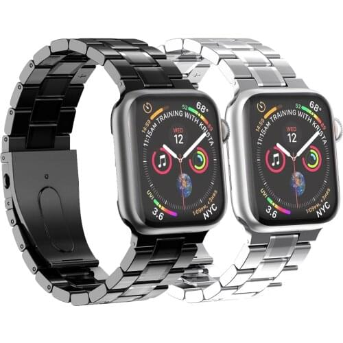 For Apple Watch 44mm 38mm 40mm stainless steel strap adjustable sports wristband, for iWatch strap series 6 SE 5 4 3 metal strap