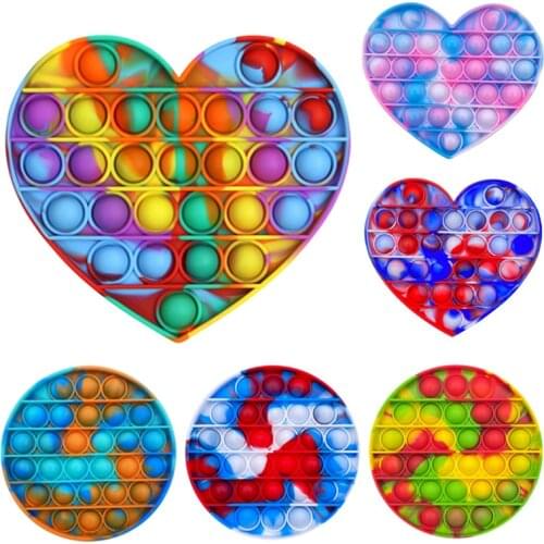 Funny Simple Dimple Push Bubble Fidget Toys Antistress Squeeze Sensory Toy Squishy Gift Adults Children 1PCS