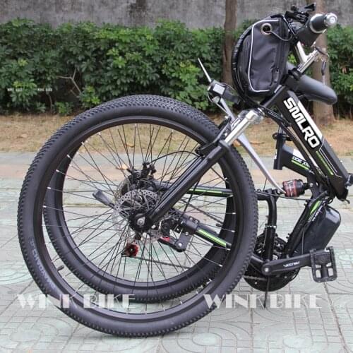 Folding Electric Bike 1000W Powerful Mountain MTB Ebike with 48V 20AH Lithium Battery 26" Tire City Electric Bicycle Mens Adults