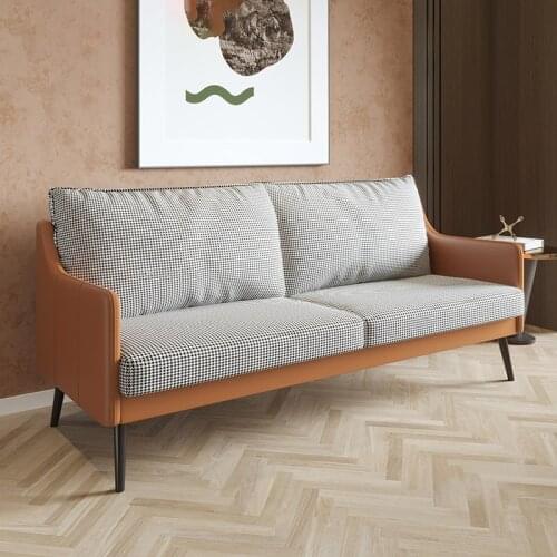 Fabric Living Room Sofas Simple Modern Leisure Armrest Sofa Living Room Furniture Nordic Leisure Backrest Apartment Single Sofa