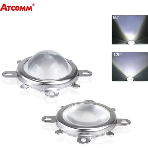 Optical LED Lens Reflector 44mm 60 120 Degree COB LED Chip Lamp Cover Fireproof Fixed Bracket Diode Matrix Spotlight Searchlight