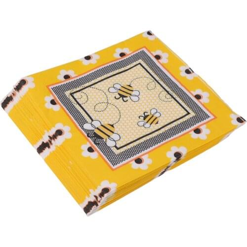 Pack of 20pcs Disposable Paper Honeybee Napkins Birthday Party Tableware Christening Decoration