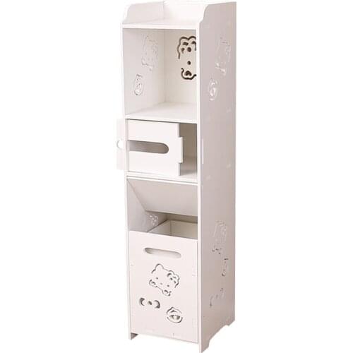 Bathroom Receptacle Waterproof Floor Toilet Shelf Multi-layer Bathroom Bathroom Seam Closestool Side Cabinet Narrow