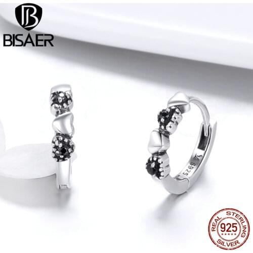 Stackable earrings bisaer heart full of heart women stud earrings for women Fashion Silver Jewelry Valentine gift ECE445-C