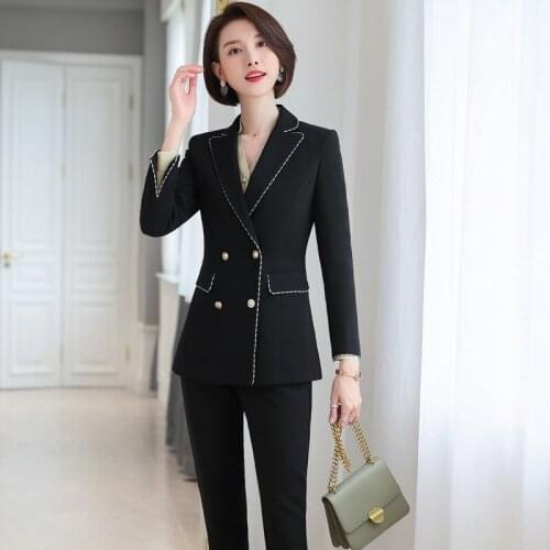 Womens professional suit new style high quality long-sleeved suit fashion office ladies overalls suit women two piece outfits