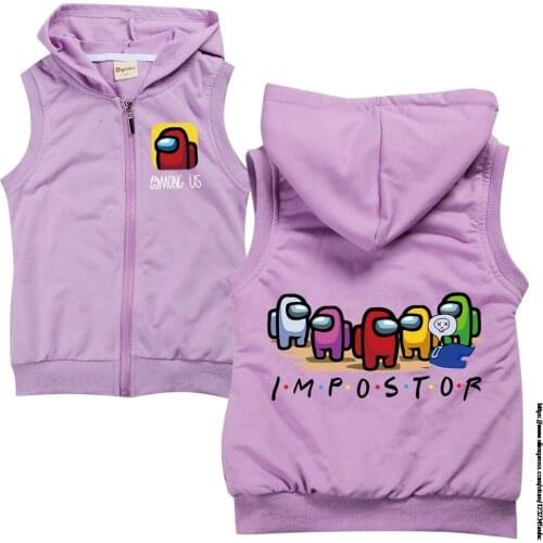 Vests Children Hoodies Jacket Among Us Baby Girls Outerwear Coats Kids Vest Boys Hooded Jackets Spring Autumn Waistcoats