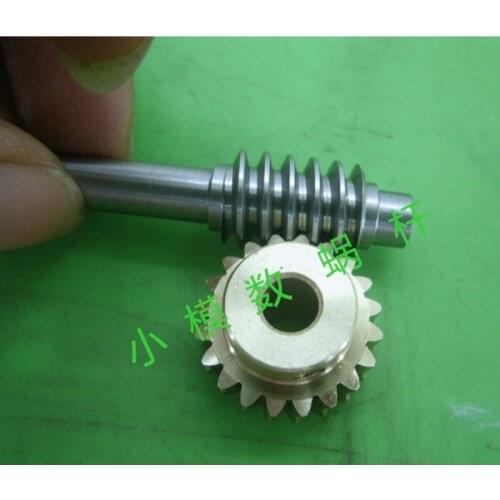 0.8 Mould 1:20 Copper Worm Gear Stainless Steel Worm