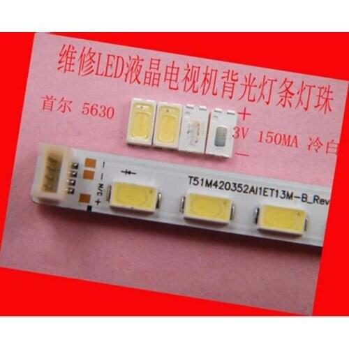 200piece/lot FOR Maintenance LED LCD TV backlight Article lamp Seoul SMD LEDs 3V 5630 Cold white light emitting diode