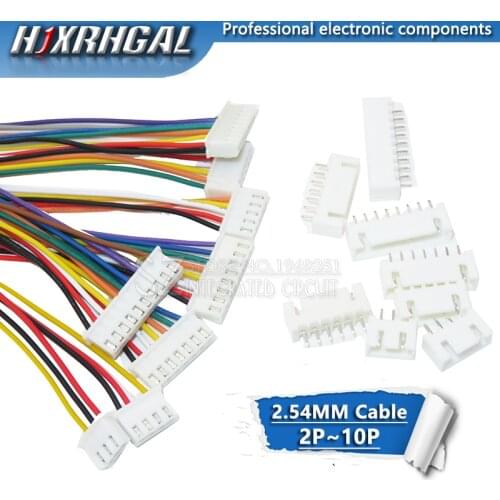 5Sets XH2.54 XH 2.54mm JST Wire Cable Connector 2/3/4/5/6/7/8/9/10 Pin Pitch Male Female Plug Socket 300MM Wire 26AWG