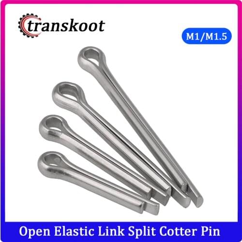 50pcs M1 or M1.5 * 8/10/12/16/20/25mm Carton Steel with Zinc Plate U Shape Open Elastic Link Split Cotter Pin