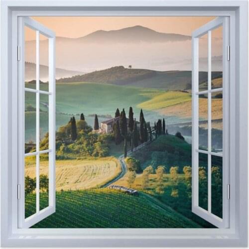 5d Diy Full Square Round Diamond Painting Embroidery"Window Scenery"Cross Stitch Rhinestone Diamond Mosaic Friend Gift