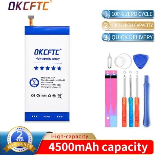 OKCFTC BL-T37 4500mAh Battery For LG Q Stylo 4 Q710 Q710MS LM-Q710CS LM-Q710MS Batteries