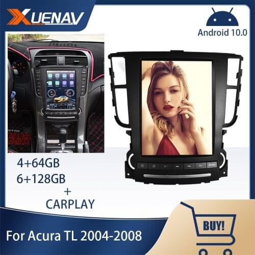 Android 10.0 Car Audio For Honda Acura TL 2004 2005 2006 2007 2008 Car Radio GPS Navigation Stereo Multimedia Player