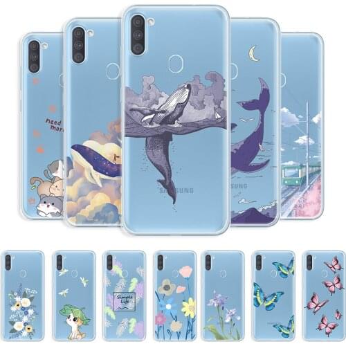 For Samsung A11 Case Phone Shell For Samsung M11 Transparent Soft Cover For Samsung Galaxy A11 M11 Clear Protective Case Animal