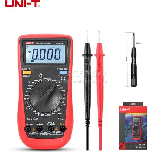 UNI-T Digital Multimeter UT890C+ UT890D Ammeter True RMS AC DC Volt Current Temperature Resistance Capacitance Frequency Tester