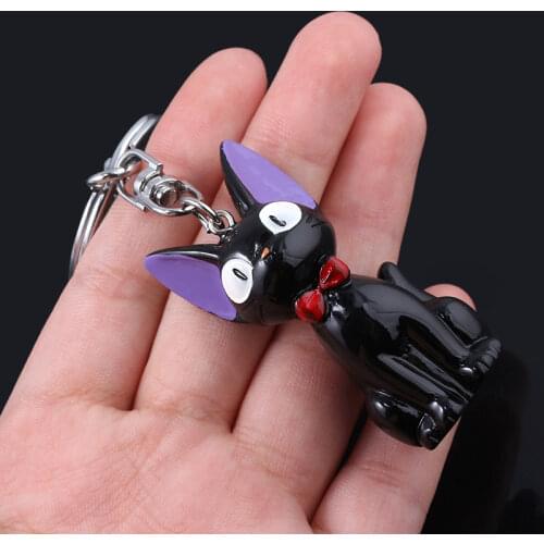 SG Kikis Delivery Black cat Service Miyazaki Hayao Keychain Pendant keyring jewelry men and women car key chain Accessories