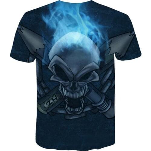 2020 Skull Print T shirt Men Skeleton 3D Printed Tshirt Hip Hop Clothing Cool Reaper Skull Streetwear Summer Casual Tshirt