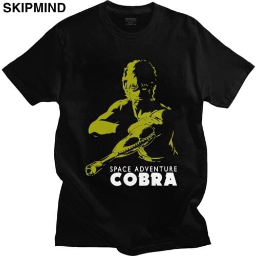 Awesome Space Adventure Cobra Tshirt Men Short Sleeves 80s Japanese Anime Shirts Manga T-shirt Soft Cotton Tee Tops Gift Idea