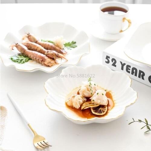 Creative Ceramic Dish Scandinavian Household Utensils Restaurant Kitchen Supplies Soy Sauce Dipping Dishes Dessert Tableware