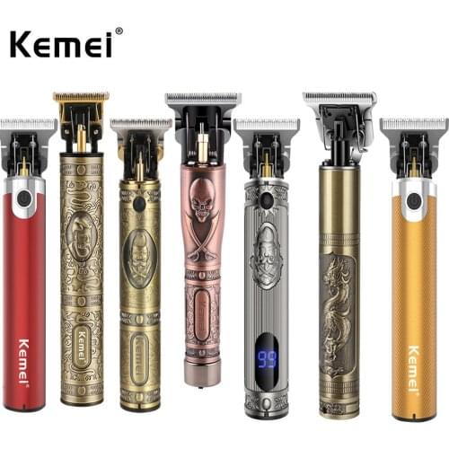 T Hair Clipper Electric hair trimmer Cordless Shaver Trimmer 0mm Men Barber Hair Cutting Machine chargeable timer beard cutter