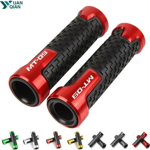 Motorcycle CNC Aluminum+ Rubber handle grips Motorbike handlebar For Yamaha MT09 MT 09 MT-09 FZ 09 FZ-09 FZ 09 2014 2015-2018