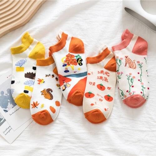 5pairs original design new products 5 pairs of lovely animal socks summer cotton socks womens funny leisure breathable socks