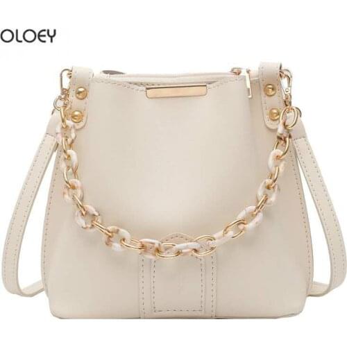 OLOEY New retro casual womens bag large capacity shoulder bag handbag bucket bag simple messenger bag