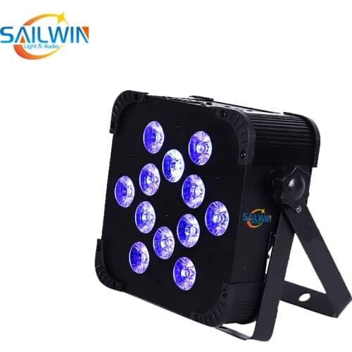 Promotion Hex 12X18W 6in1 RGBAW UV Wireless LED Flat Par Light LED Slim Par Can Stage Projector For Event Party DMX Stage Light