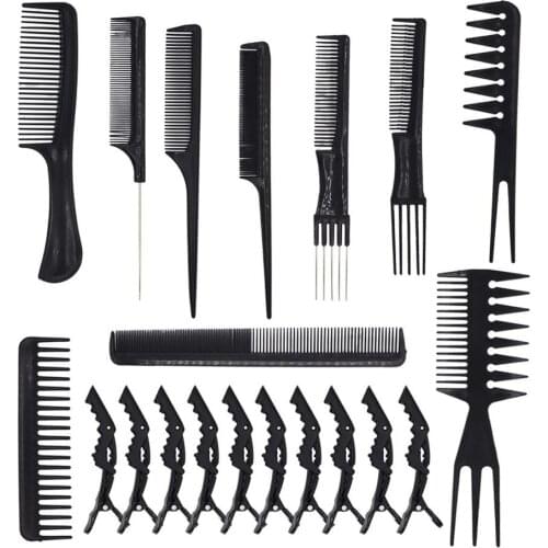 20Pcs Home Hair Cutting Combs Clips Salon -Barber Shop Haircut Styling Tools Kit haircuttools professional Haircut Combs & Clips