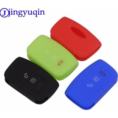 Jingyuqin 10ps New Arrival 3 Buttons Remote Silicone Car Fob Smart Key Case Cover For Ford