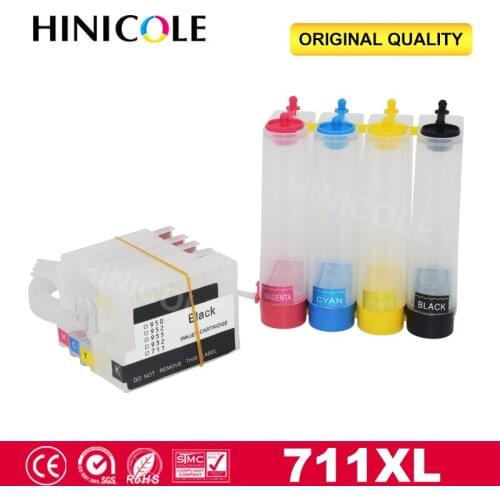Hinicole Continuous Ink System For HP711 XL Designjet T120 610 T520 24 T520 36 T520 610 T520 Printer