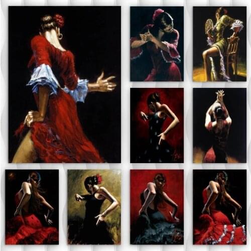 Modern Graceful Dance Shadow Dancer Canvas Painting Wall Art Picture Posters and Prints for Living Room Home Indoor Decoration
