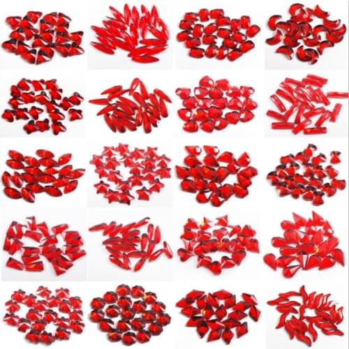 2000Pcs/ 20 Types 1 Box nail Rhinestone big red special-shaped Crystal AB -2000 Mix shapes - Nail art- Rhinestones - GLASS