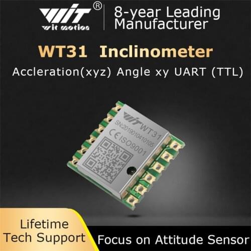WitMotion WT31N AHRS 3-Axis Module Digital Inclinometer, 3-Axis Accelerometer, Tilt Angle Measurement, 3.3-5V TTL version