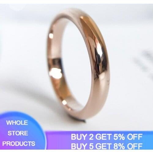 YANHUI Minimalist Dainty Bright Round Rings for Women Christmas Gift Rose Gold Engagement Rings Promise Ring With Gift Box