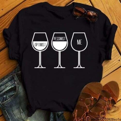 Maycaur Cute Goblet Wine Print T Shirt Women Casual Short Sleeve O Neck Loose Tshirt Summer Women Tee Shirt Tops Camisetas Mujer